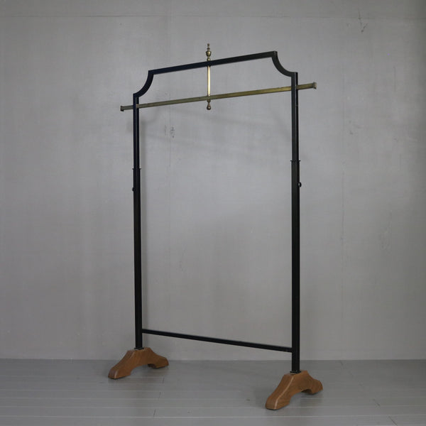 A31 ハンガーラック 伸縮 ウッド×アイアン 什器 高さ155㎝ 幅110㎝ 奥行40㎝