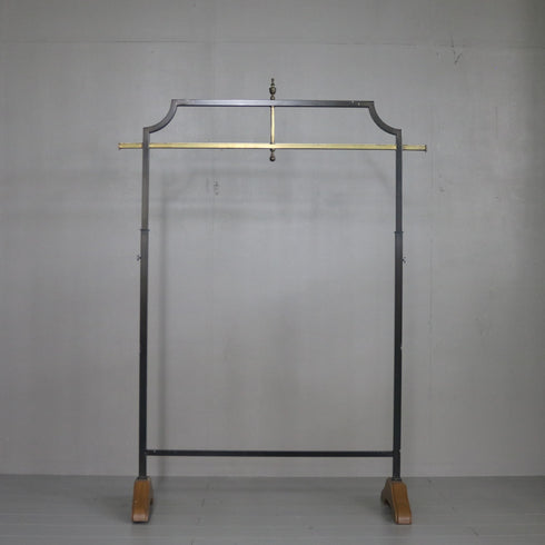 A32 ハンガーラック 伸縮 ウッド×アイアン 什器 高さ154㎝ 幅110㎝ 奥行40㎝