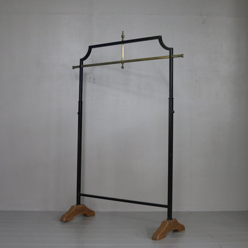 A32 ハンガーラック 伸縮 ウッド×アイアン 什器 高さ154㎝ 幅110㎝ 奥行40㎝