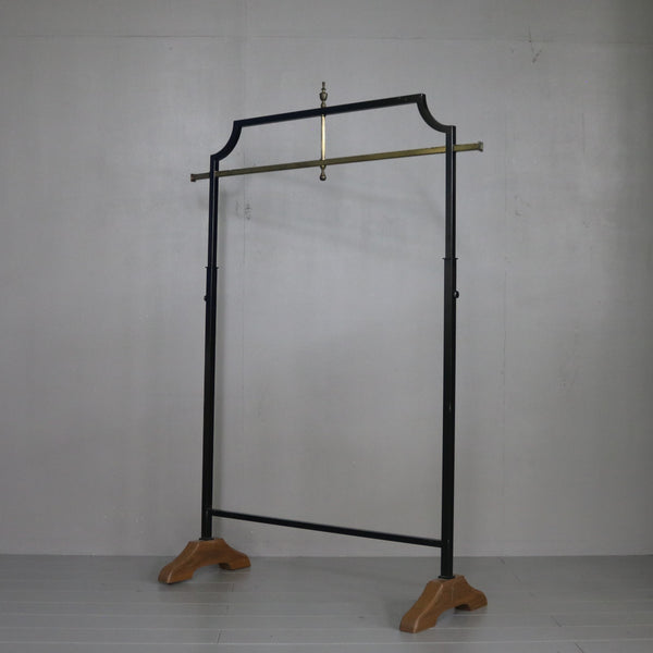 A32 ハンガーラック 伸縮 ウッド×アイアン 什器 高さ154㎝ 幅110㎝ 奥行40㎝
