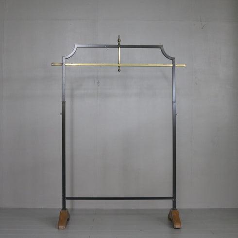 A33 ハンガーラック 伸縮 ウッド×アイアン 什器 高さ154㎝ 幅110㎝ 奥行40㎝