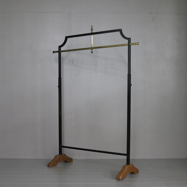 A33 ハンガーラック 伸縮 ウッド×アイアン 什器 高さ154㎝ 幅110㎝ 奥行40㎝