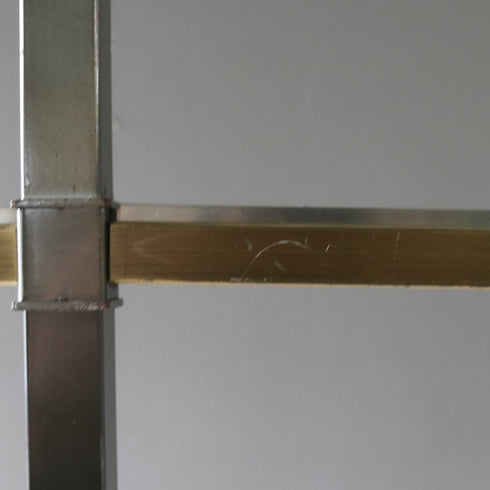 A34 T字ハンガーラック 伸縮 ウッド×アイアン 什器 高さ143㎝ 幅63㎝ 奥行34㎝