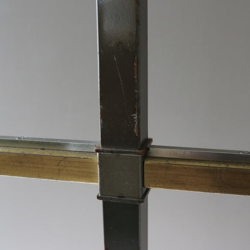 A35 T字ハンガーラック 伸縮 ウッド×アイアン 什器 高さ143㎝ 幅63㎝ 奥行34㎝