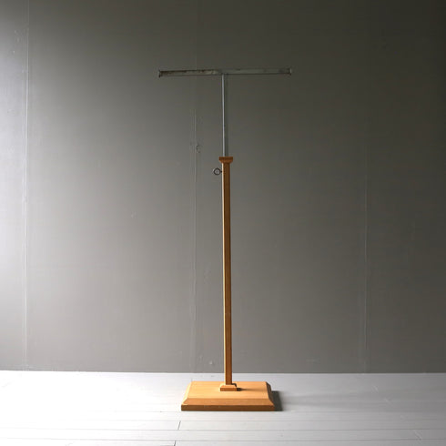 A41 T字ハンガーラック 伸縮 ウッド×アイアン 什器 高さ113㎝ 幅60㎝ 奥行40㎝