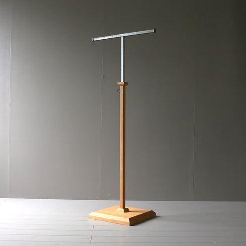 A41 T字ハンガーラック 伸縮 ウッド×アイアン 什器 高さ113㎝ 幅60㎝ 奥行40㎝