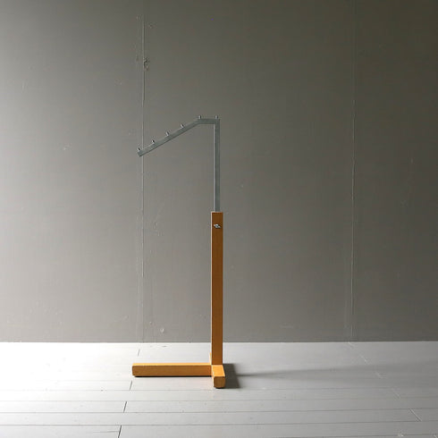 A42 L字ハンガーラック 伸縮 ウッド×アイアン 什器 高さ96㎝ 幅96㎝ 幅33㎝ 奥行40㎝