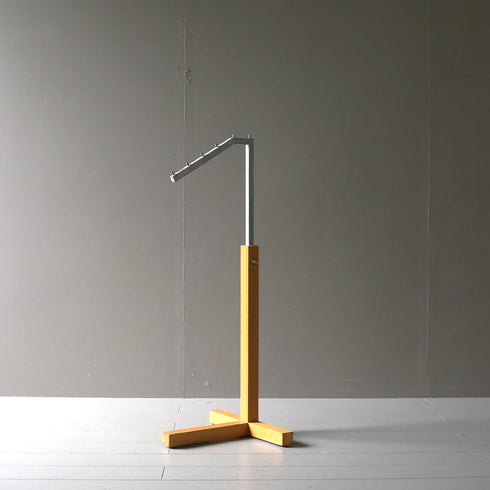 A42 L字ハンガーラック 伸縮 ウッド×アイアン 什器 高さ96㎝ 幅96㎝ 幅33㎝ 奥行40㎝