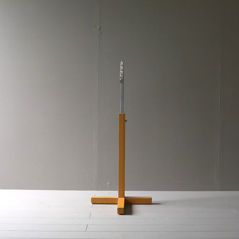 A42 L字ハンガーラック 伸縮 ウッド×アイアン 什器 高さ96㎝ 幅96㎝ 幅33㎝ 奥行40㎝