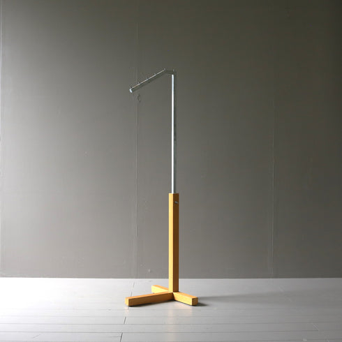 A42 L字ハンガーラック 伸縮 ウッド×アイアン 什器 高さ96㎝ 幅96㎝ 幅33㎝ 奥行40㎝