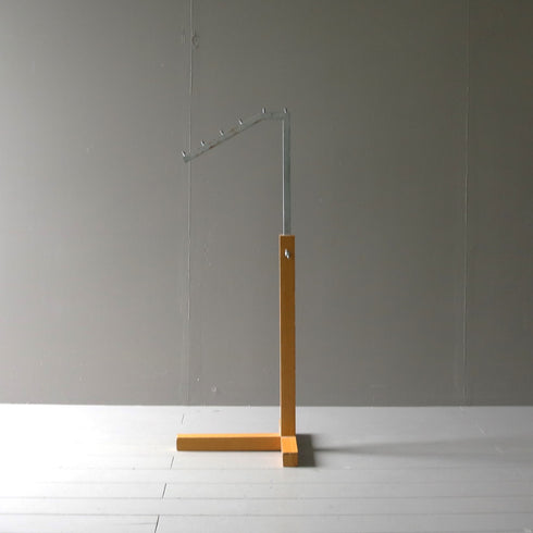 A43 L字ハンガーラック 伸縮 ウッド×アイアン 什器 高さ96㎝ 幅33㎝ 奥行40㎝