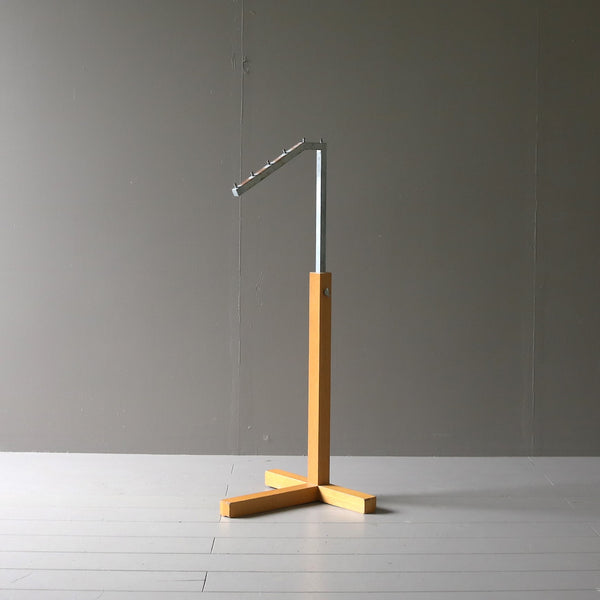 A43 L字ハンガーラック 伸縮 ウッド×アイアン 什器 高さ96㎝ 幅33㎝ 奥行40㎝