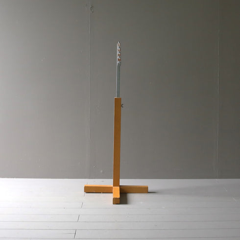 A43 L字ハンガーラック 伸縮 ウッド×アイアン 什器 高さ96㎝ 幅33㎝ 奥行40㎝