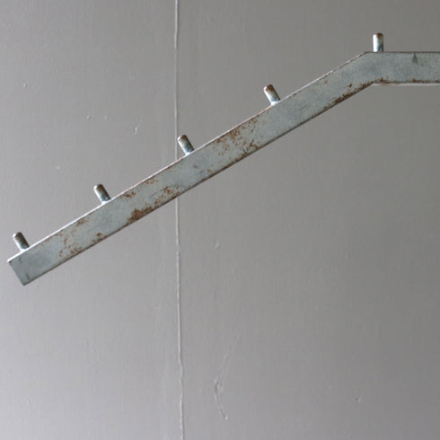 A43 L字ハンガーラック 伸縮 ウッド×アイアン 什器 高さ96㎝ 幅33㎝ 奥行40㎝