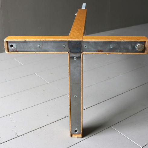 A43 L字ハンガーラック 伸縮 ウッド×アイアン 什器 高さ96㎝ 幅33㎝ 奥行40㎝