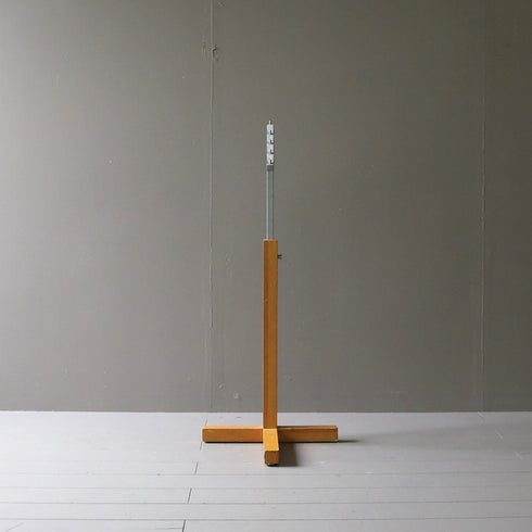 A44 L字ハンガーラック 伸縮 ウッド×アイアン 什器 高さ96㎝ 幅33㎝ 奥行40㎝