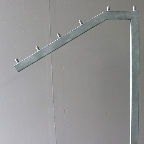 A44 L字ハンガーラック 伸縮 ウッド×アイアン 什器 高さ96㎝ 幅33㎝ 奥行40㎝