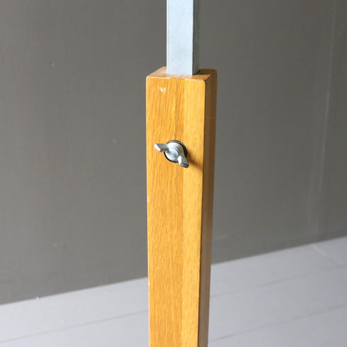 A44 L字ハンガーラック 伸縮 ウッド×アイアン 什器 高さ96㎝ 幅33㎝ 奥行40㎝