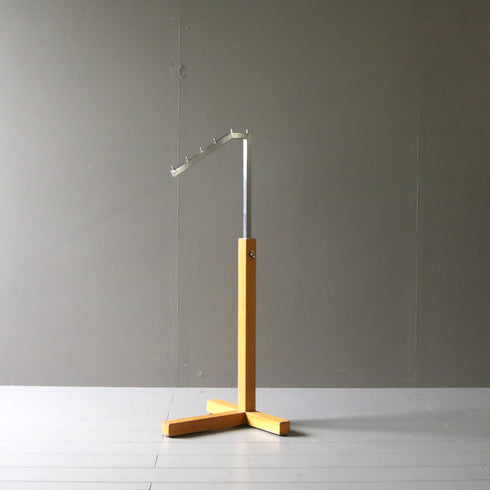 A45 L字ハンガーラック 伸縮 ウッド×アイアン 什器 高さ96㎝ 幅33㎝ 奥行40㎝