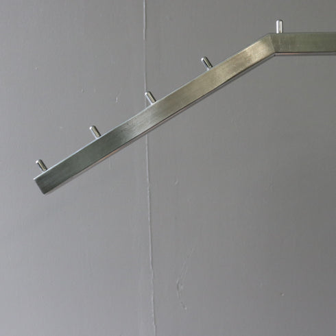 A45 L字ハンガーラック 伸縮 ウッド×アイアン 什器 高さ96㎝ 幅33㎝ 奥行40㎝