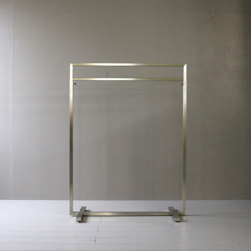 ハンガーラック 伸縮 金属製 什器 高さ125㎝ 幅95㎝ 奥行45㎝ 【配送ランクD】【A61】