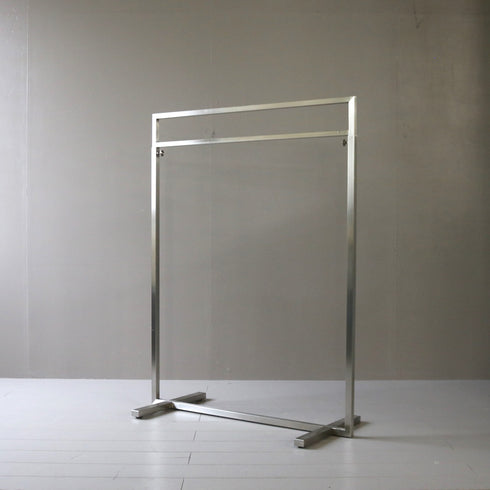 ハンガーラック 伸縮 金属製 什器 高さ125㎝ 幅95㎝ 奥行45㎝ 【配送ランクD】【A61】