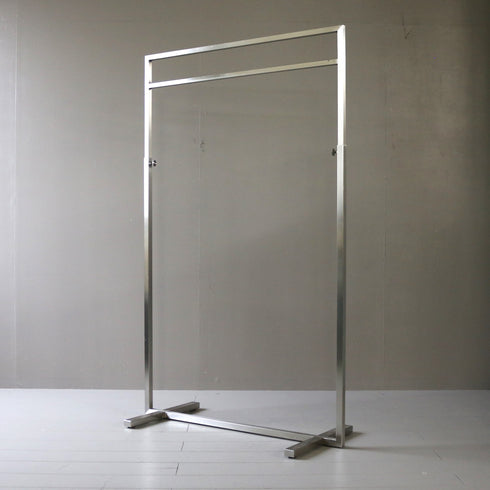 ハンガーラック 伸縮 金属製 什器 高さ125㎝ 幅95㎝ 奥行45㎝ 【配送ランクD】【A61】