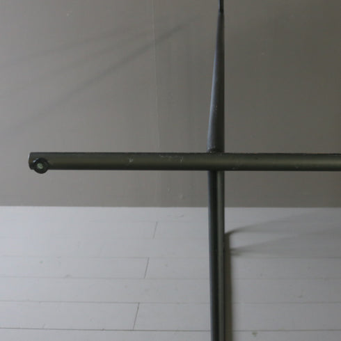 A70 黒ハンガーラック 伸縮 金属製 什器 高さ142㎝ 幅96㎝ 奥行45㎝