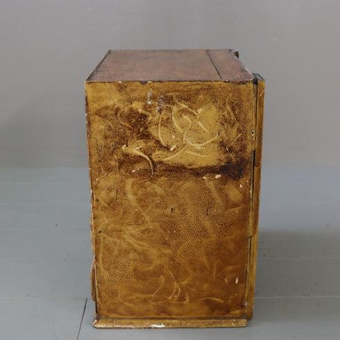 C100 アンティークミニキャビネット(フラップ扉&引出し付き)