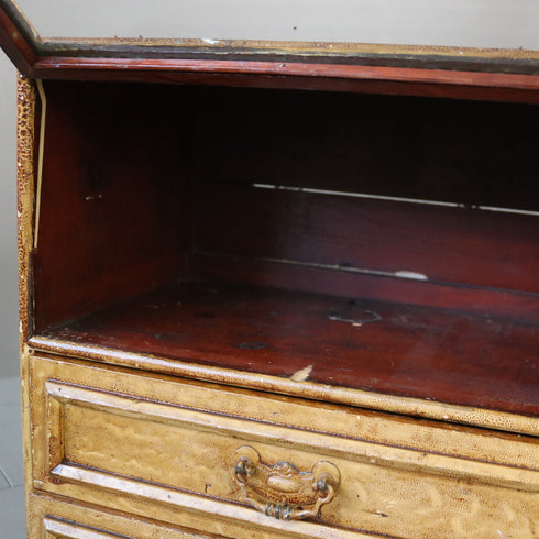 C100 アンティークミニキャビネット(フラップ扉&引出し付き)