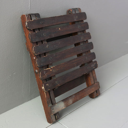 C108 折りたたみスツール 卓上展示台 木製 イギリス輸入家具 高さ23㎝ 幅24㎝ 奥行22㎝