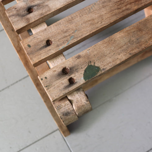 C109 折りたたみスツール 木製 イギリス輸入家具 高さ31㎝ 幅28㎝ 奥行30㎝