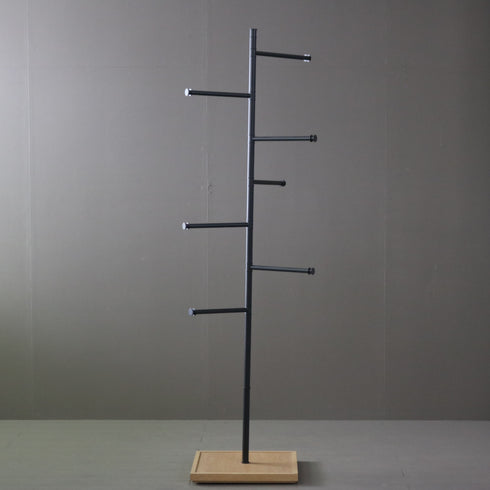 A139 スタンドハンガーラック ウッド×アイアン 什器 高さ190㎝ 幅57㎝ 奥行45㎝