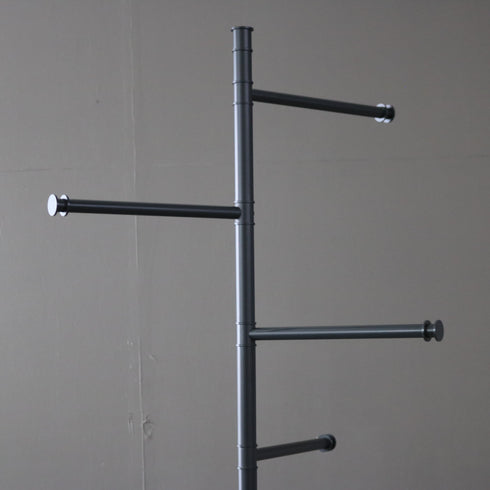 A139 スタンドハンガーラック ウッド×アイアン 什器 高さ190㎝ 幅57㎝ 奥行45㎝