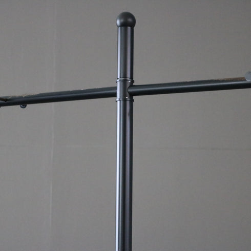 A141 スタンドハンガーラック ウッド×アイアン 什器 高さ195㎝ 幅59㎝ 奥行40㎝