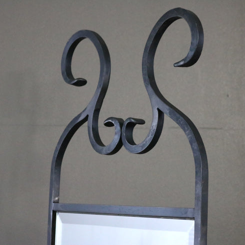 D150 スタンドミラー 片面 金属製 什器 高さ200㎝ 幅51㎝ 奥行51㎝