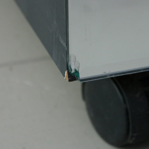 D165 スタンドミラー 片面 木製 キャスター付き 什器 高さ167㎝ 幅40㎝ 奥行40㎝