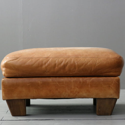 C175 オットマン ソファ レザー 高さ38㎝ 幅75㎝ 奥行64㎝