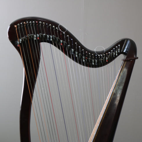 ヴィンテージ 青山ハープ アイリッシュハープ 34弦 130B H143/W37/D65 【配送ランクC】【C929】