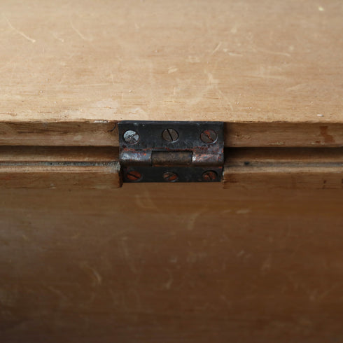 C179 ブランケットボックス 木製 イギリス輸入家具 キャスター付き 高さ53㎝ 幅98㎝ 奥行50㎝