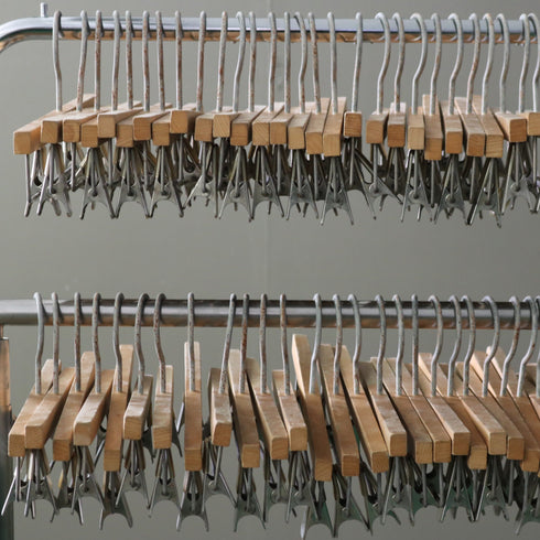 E194 ボトムハンガー 木製 サビ 55本 H20/W33/D3