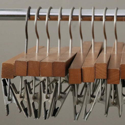 E195 ボトムハンガー 木製 100本 H19/W33/D3