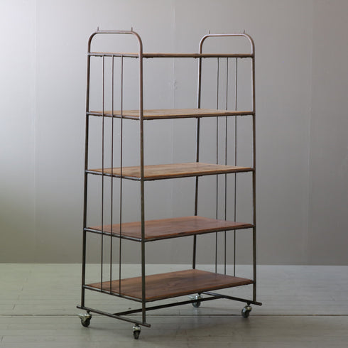 オープンシェルフ 『JOURNAL STANDARD FURNITURE』 ウッド×アイアン 高さ153㎝ 幅80㎝ 奥行き56㎝ 【配送ランクD】【C954】