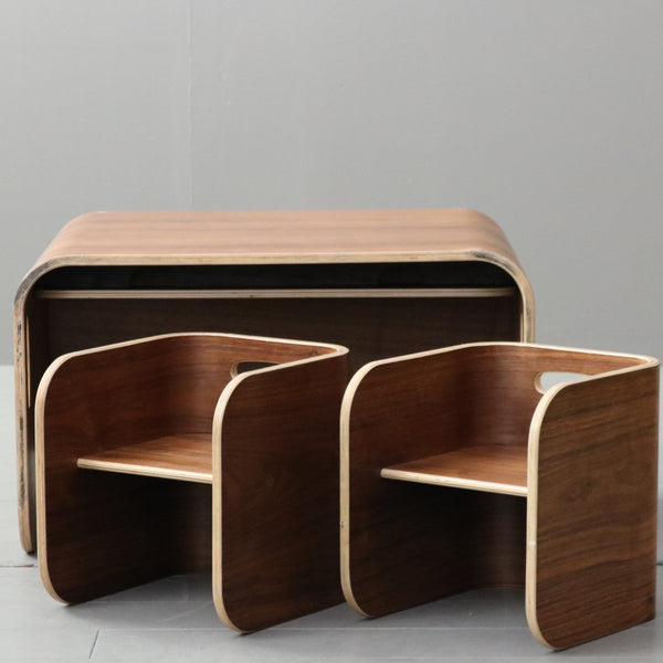 C261 子供用デスク&チェアセット 木製 高さ40㎝ 幅66㎝ 奥行52㎝