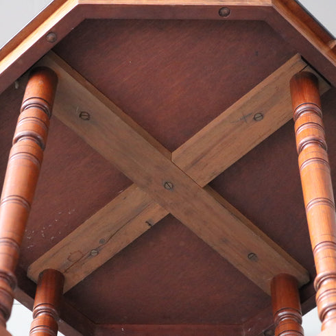 C271 オクトゴナルテーブル 木製 イギリス輸入家具 高さ73㎝ 幅60㎝ 奥行60㎝