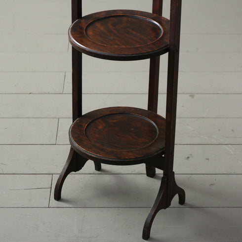 C285 折り畳み式ケーキスタンド 木製 イギリス輸入家具 高さ88㎝ 幅28㎝ 奥行26㎝