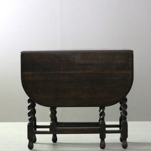 C293 ゲートレッグテーブル 木製 イギリス輸入家具 高さ75㎝ 幅125㎝ 奥行84㎝