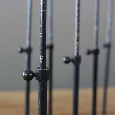 バッグスタンド 黒 10個SET 金属製 伸縮 H28/W12/D12 【配送ランクS】【S1004】
