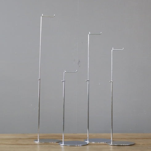バッグスタンド シルバー 4個SET 金属製 伸縮 H46/W19/D19 【配送ランクS】【S1005】