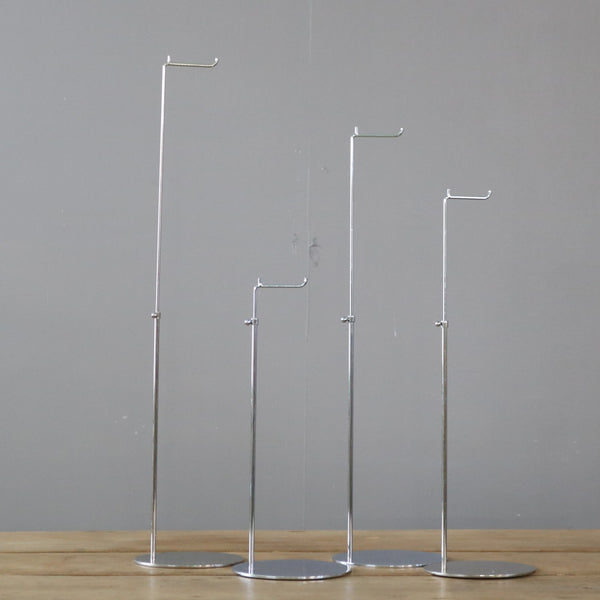 バッグスタンド シルバー 4個SET 金属製 伸縮 H46/W19/D19 【配送ランクS】【S1005】